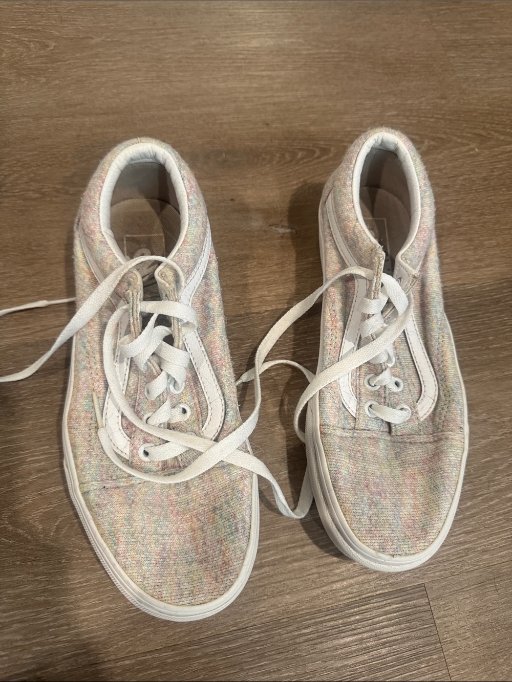 Vans Women's Pastel Multicolor Canvas Sneakers with White Trim